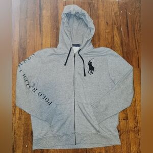 Polo Ralph Lauren Big Teddy Bear Zip Up Hoodie Gray/Black XL